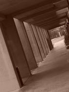 A concrete hallway